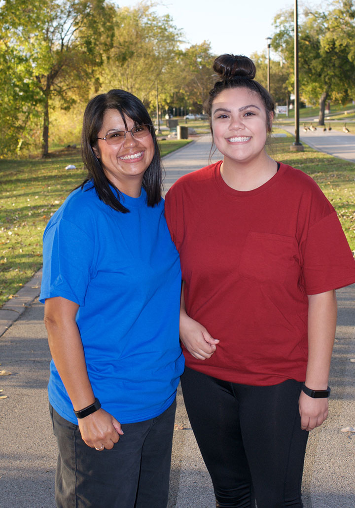 Mother and Daughter Walking