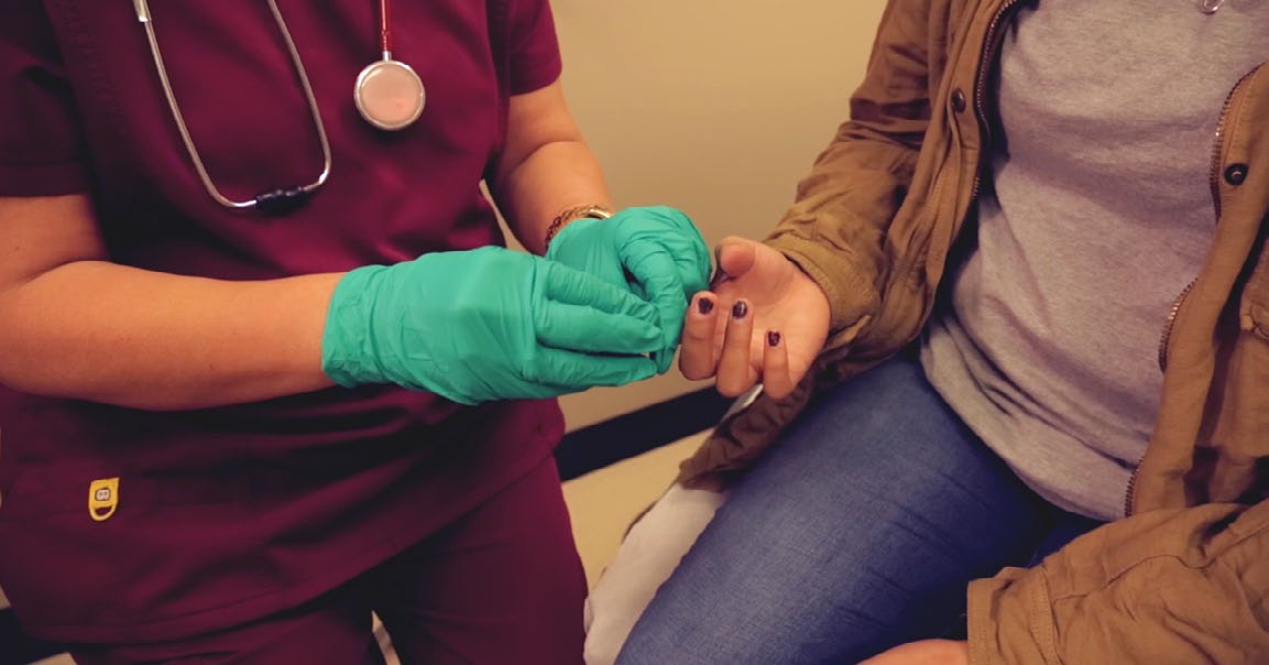 Vaccination shot in arm